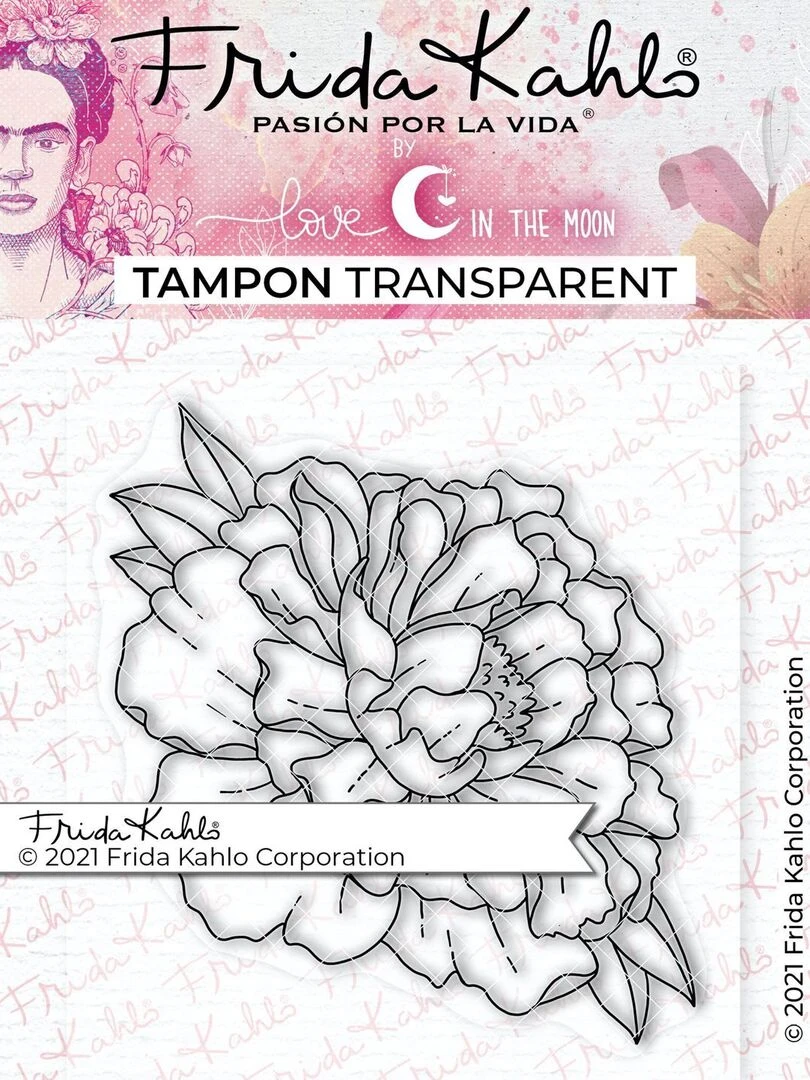 Tampon transparent Pivoine 3 9 5 x 6 5 cm N/A