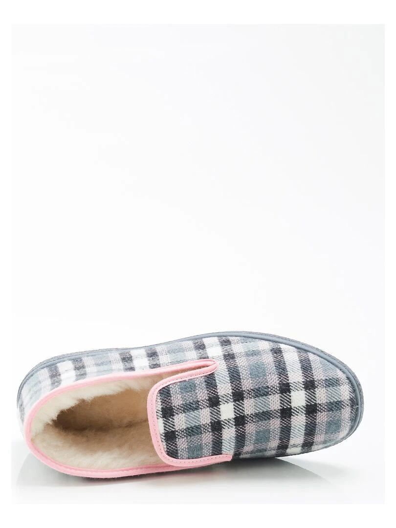 Charentaises carreaux ou unies Thermolactyl   Damart   Gris