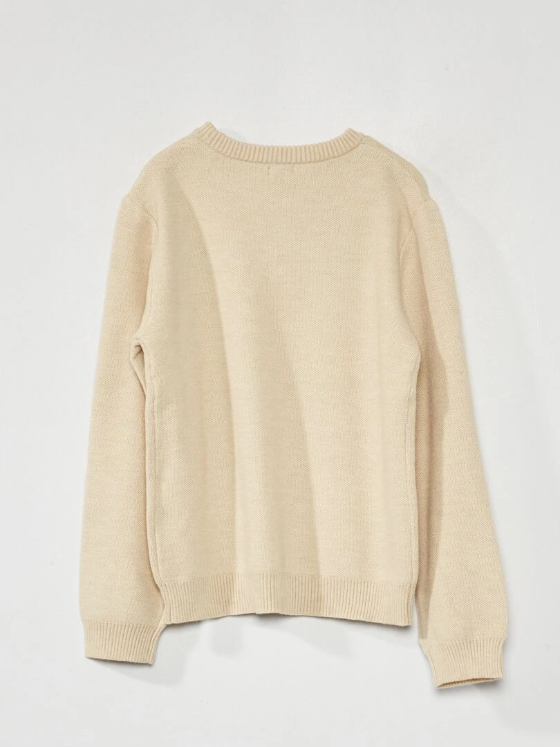 Pull en maille fantaisie   Beige