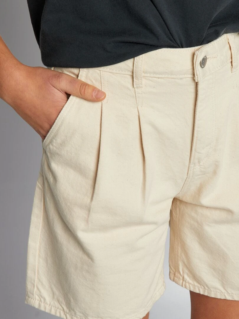 Short long en jean   Beige