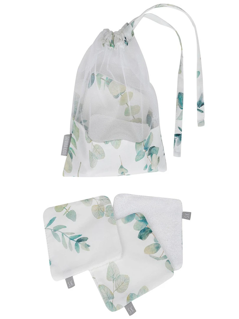 Lingettes Bébé Lavables 8 Pièces Eucalyptus N/A