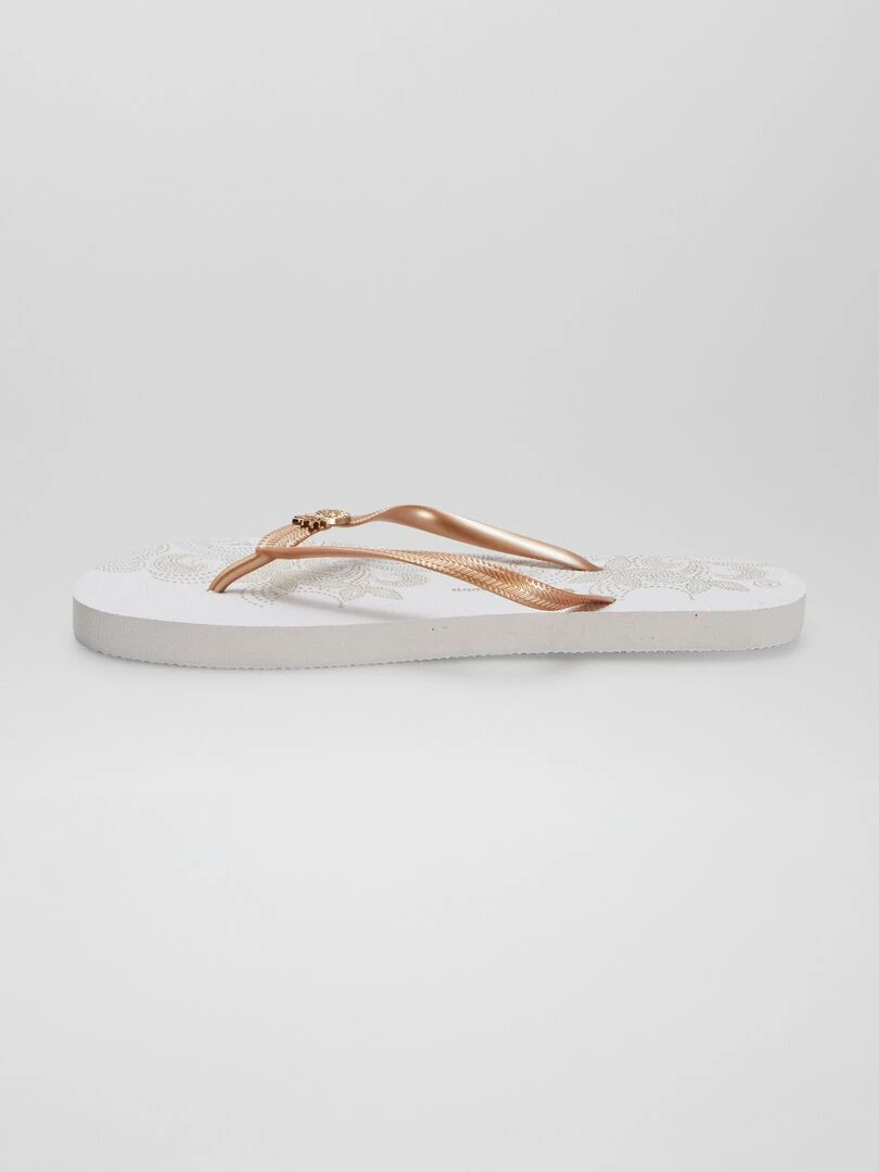 Tongs ananas   blanc