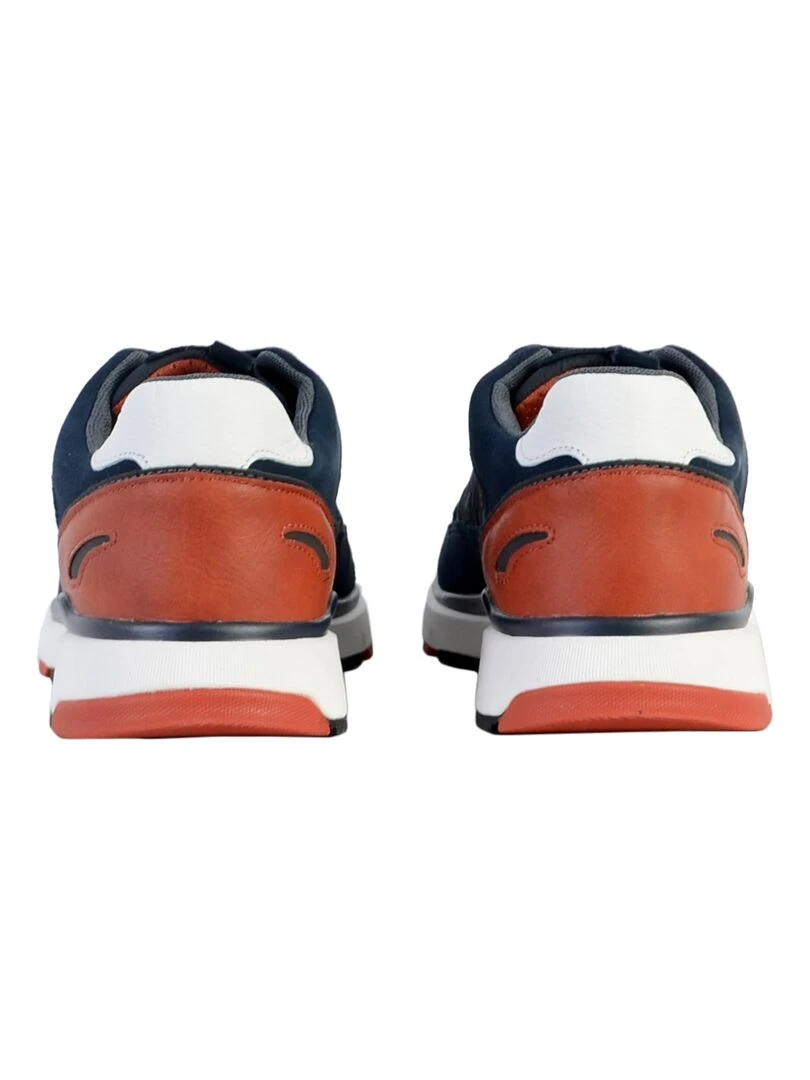 Basket Cuir Geox Dolomia   Bleu