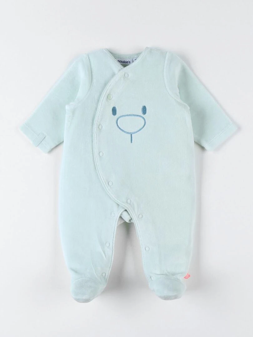 Pyjama dors bien en velours Noukie's Bleu turquoise