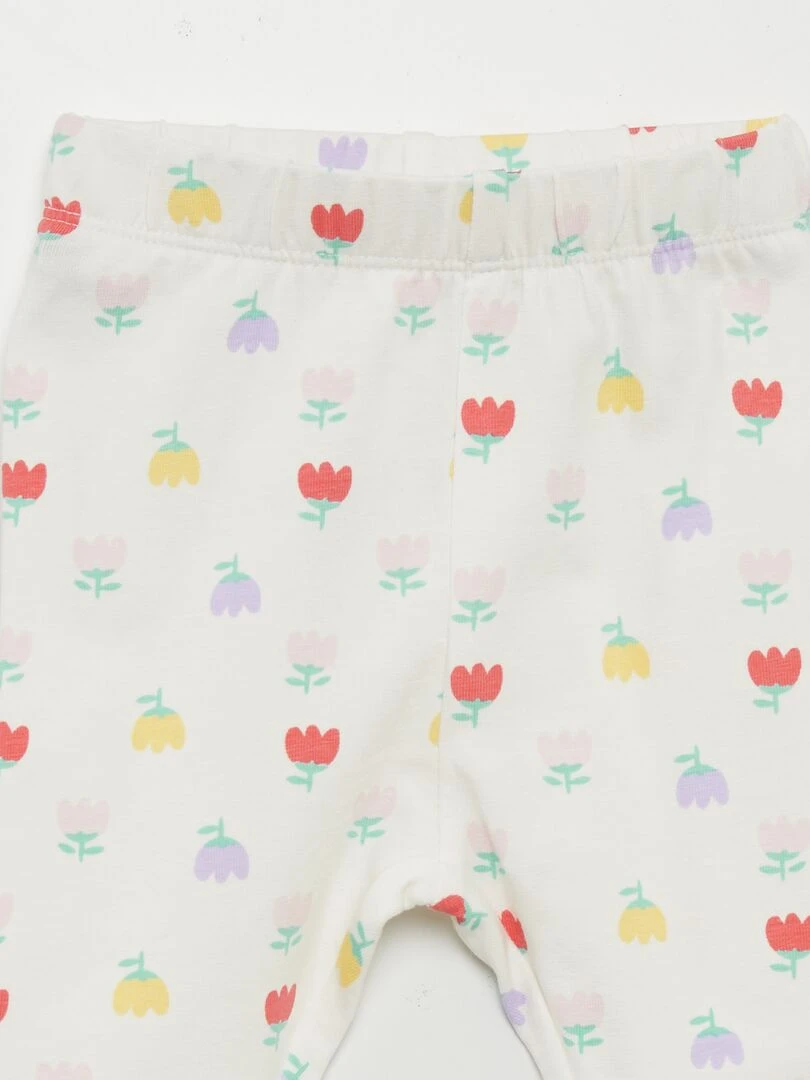 Lot de leggings en jersey   2 pièces   Rose