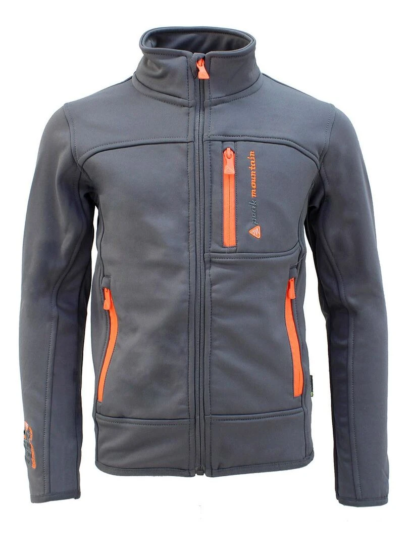 Blouson polarshell garçon ECANTON PEAK MOUNTAIN Gris