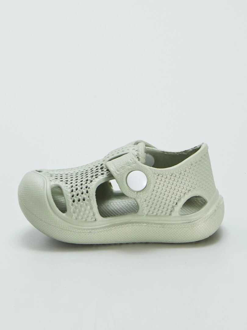 Sandales fermées en plastique moulé   Vert