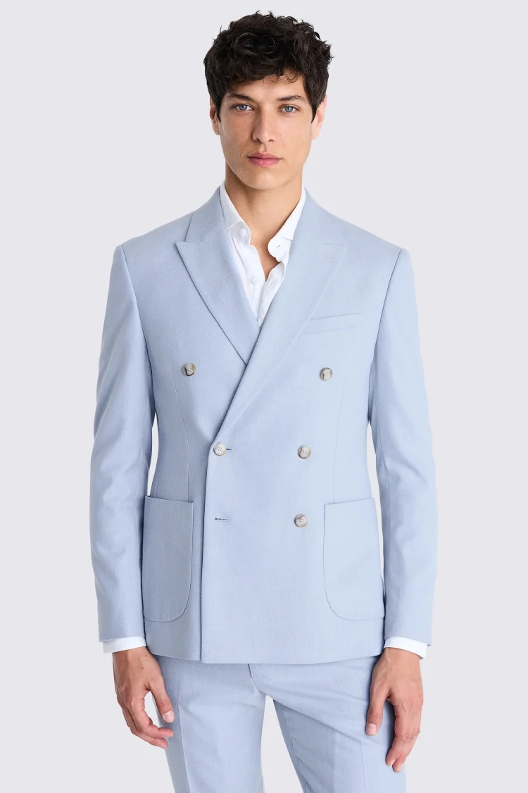 Tailored Fit Blue Check Performance Jacket    Buy Online at Moss