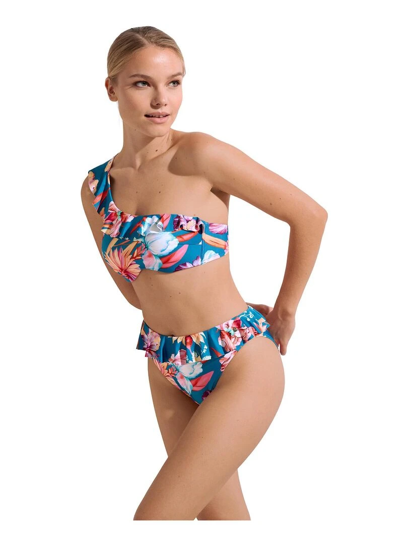 Bas maillot slip de bain échancré taille haute Rimini   Bleu