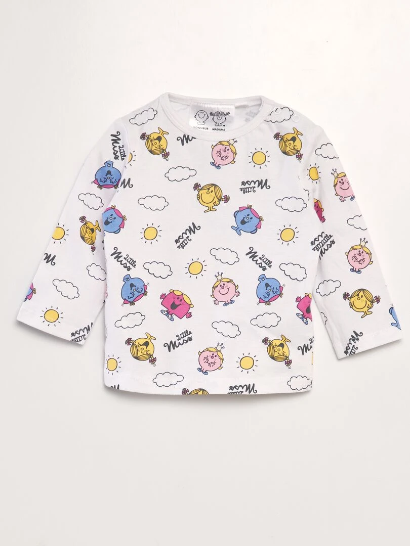 Ensemble 'Monsieur Madame' salopette + t shirt   2 pièces   rose