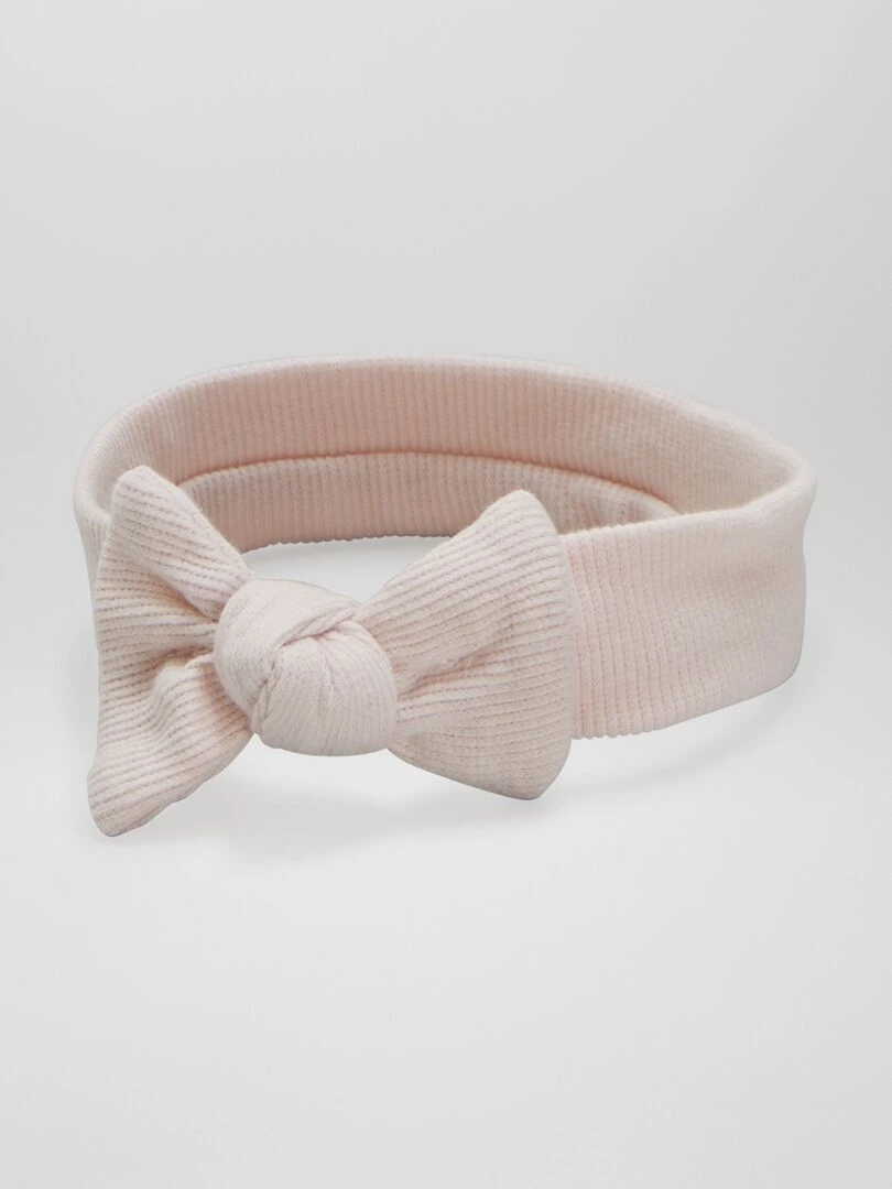 Bandeau jersey côtelé Rose