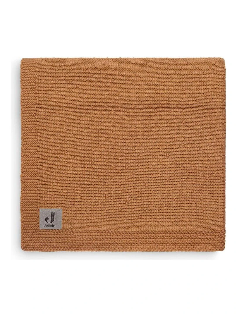 Couverture bébé en coton Bliss knit caramel (75 x 100 cm) Marron