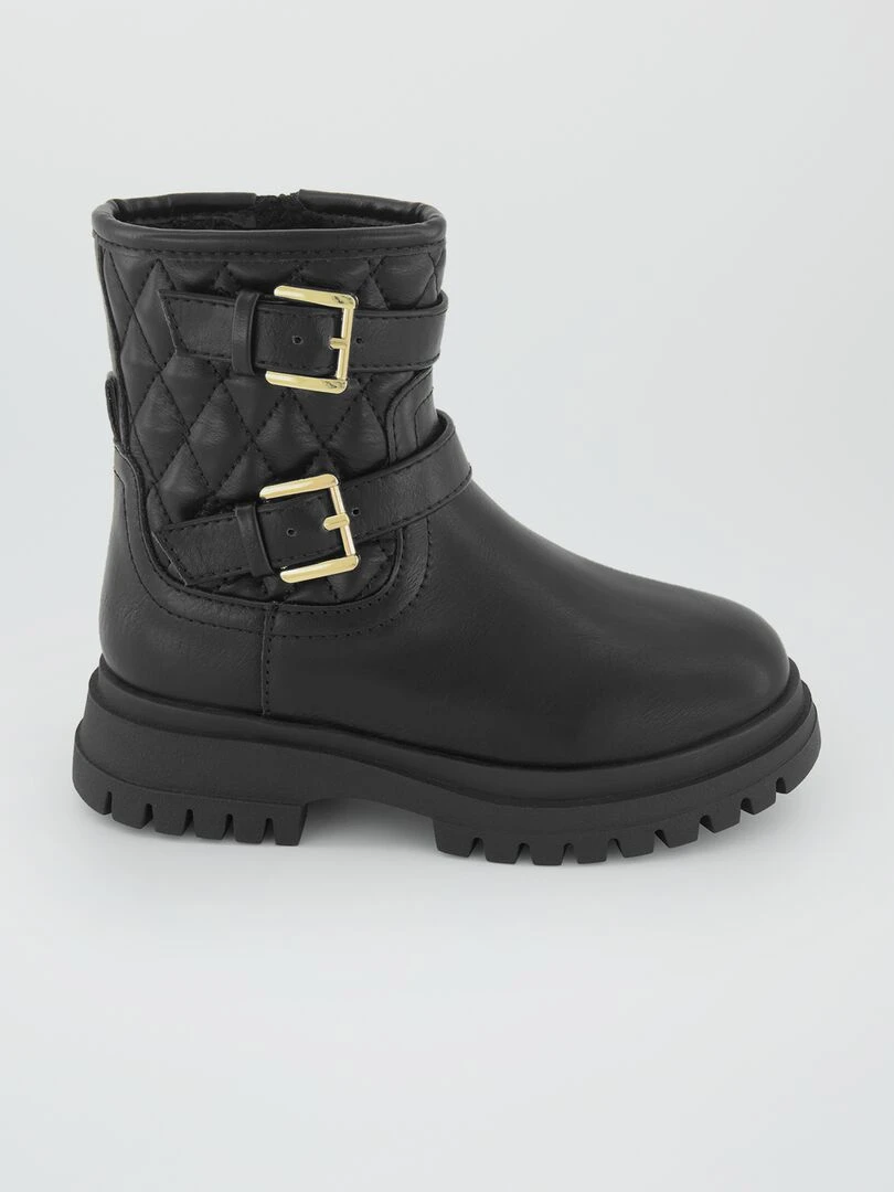 Boots matelassées noir