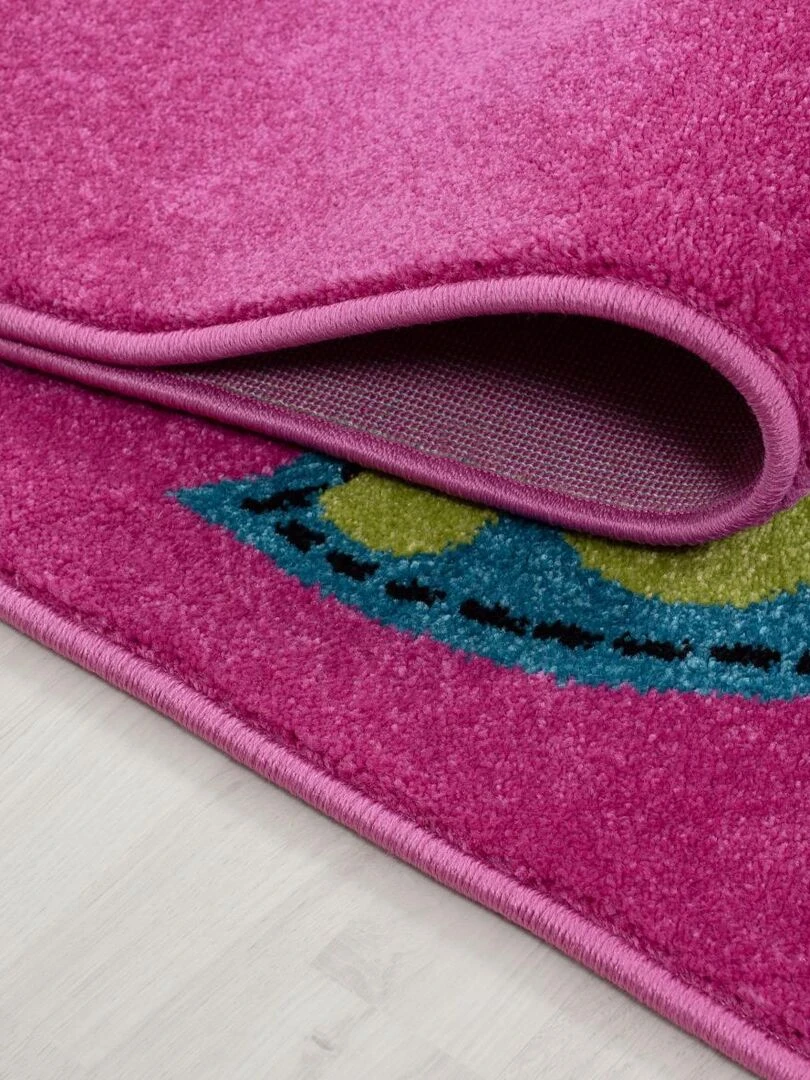 Tapis enfant KID'S COLL en polypropylène doux et soyeux OEKO TEX® Violet