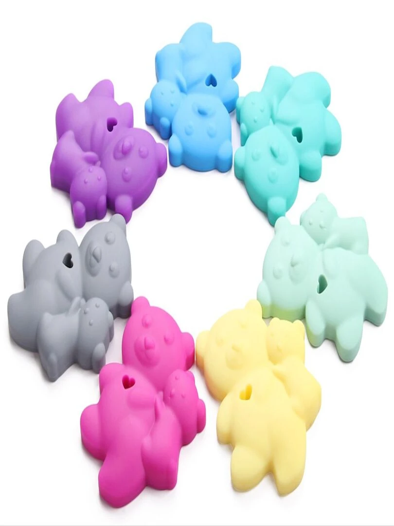 Jouet de Dentition Non Toxique Ourson Rose