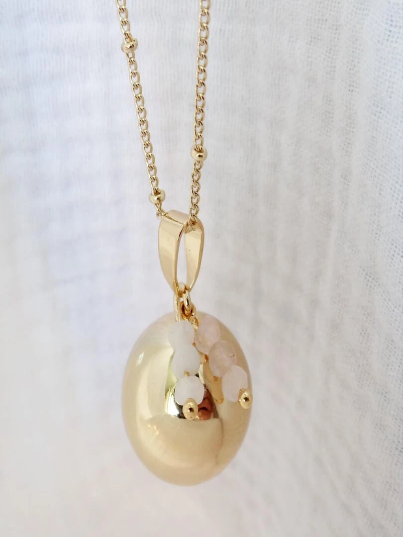 Bola de Grossesse Or Perles Lithothérapie   Doré/or