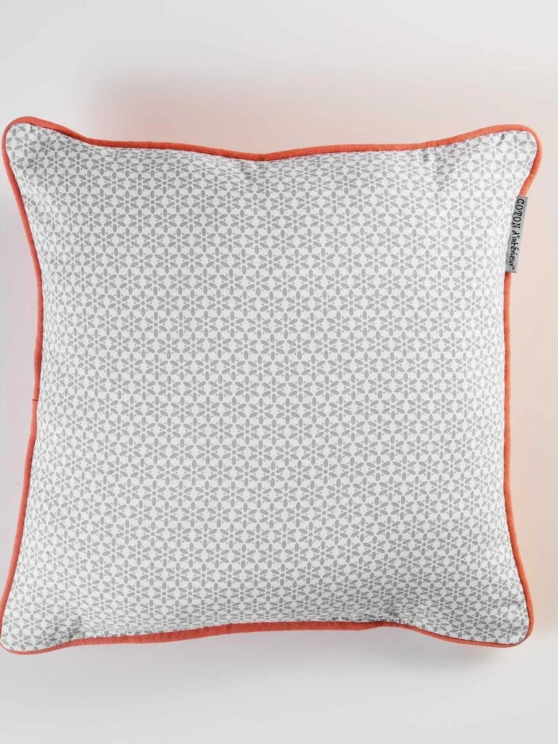 Coussin avec Motif Géométrique Gris clair
