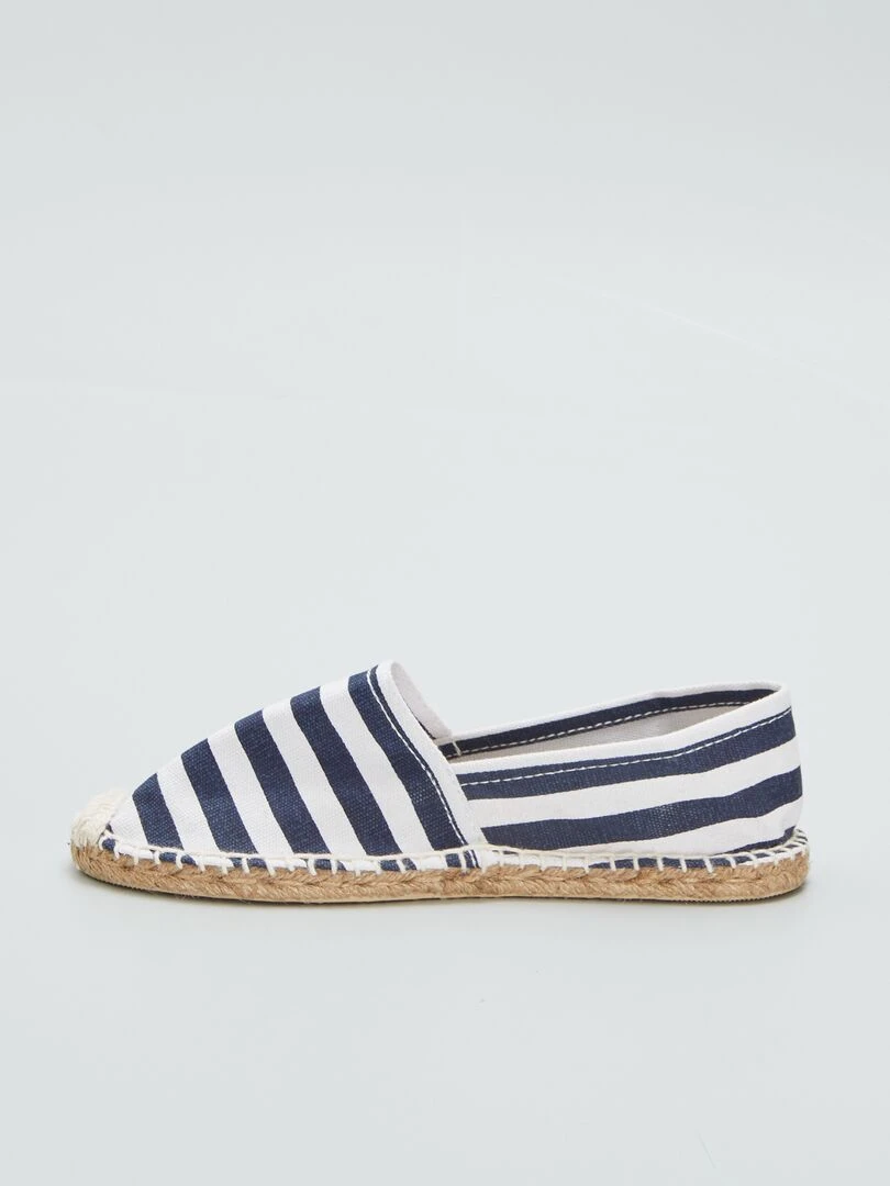 Espadrilles à rayures   Blanc/bleu marine