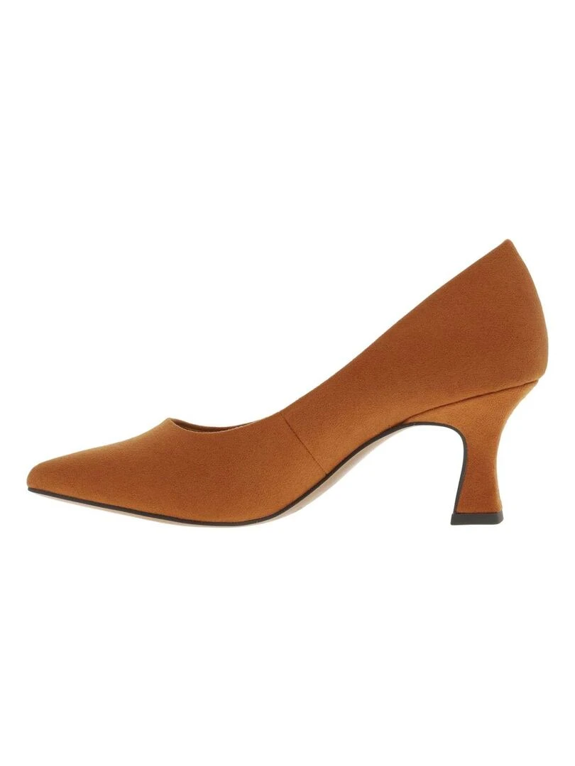 MARCO TOZZI   Escarpins talon entonnoir   Rouge brique