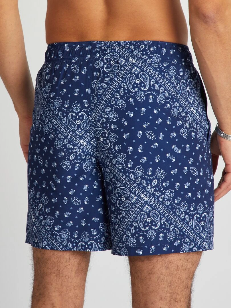 Short de bain avec imprimé   Bleu/blanc