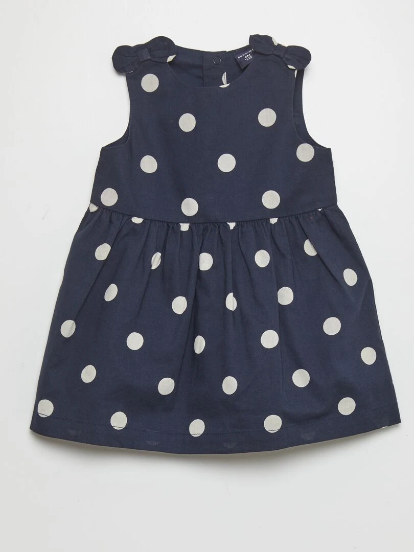 Robe sans manches à motif Bleu