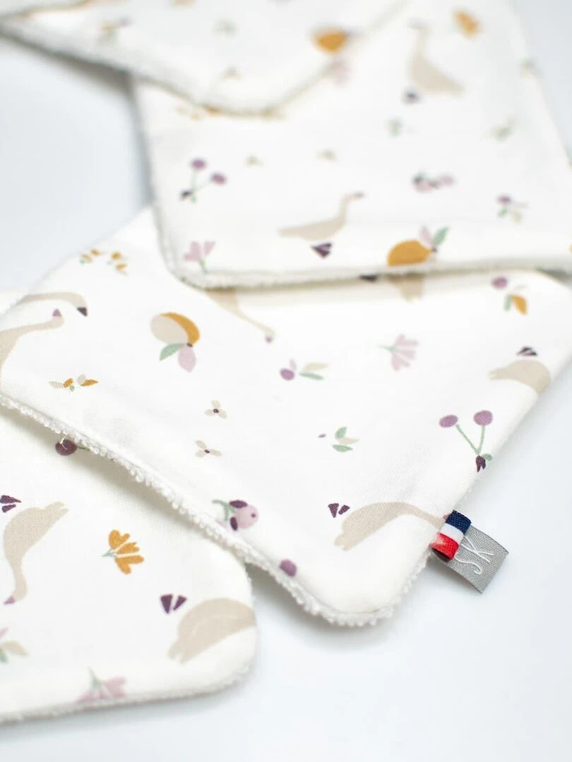 Lingettes bébé lavables 8 pièces Sidonia Ecru