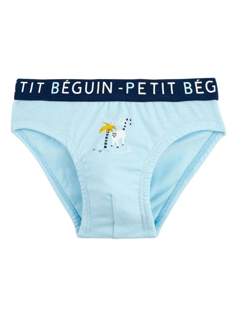 Lot de 3 slips garçon Samuel Bleu