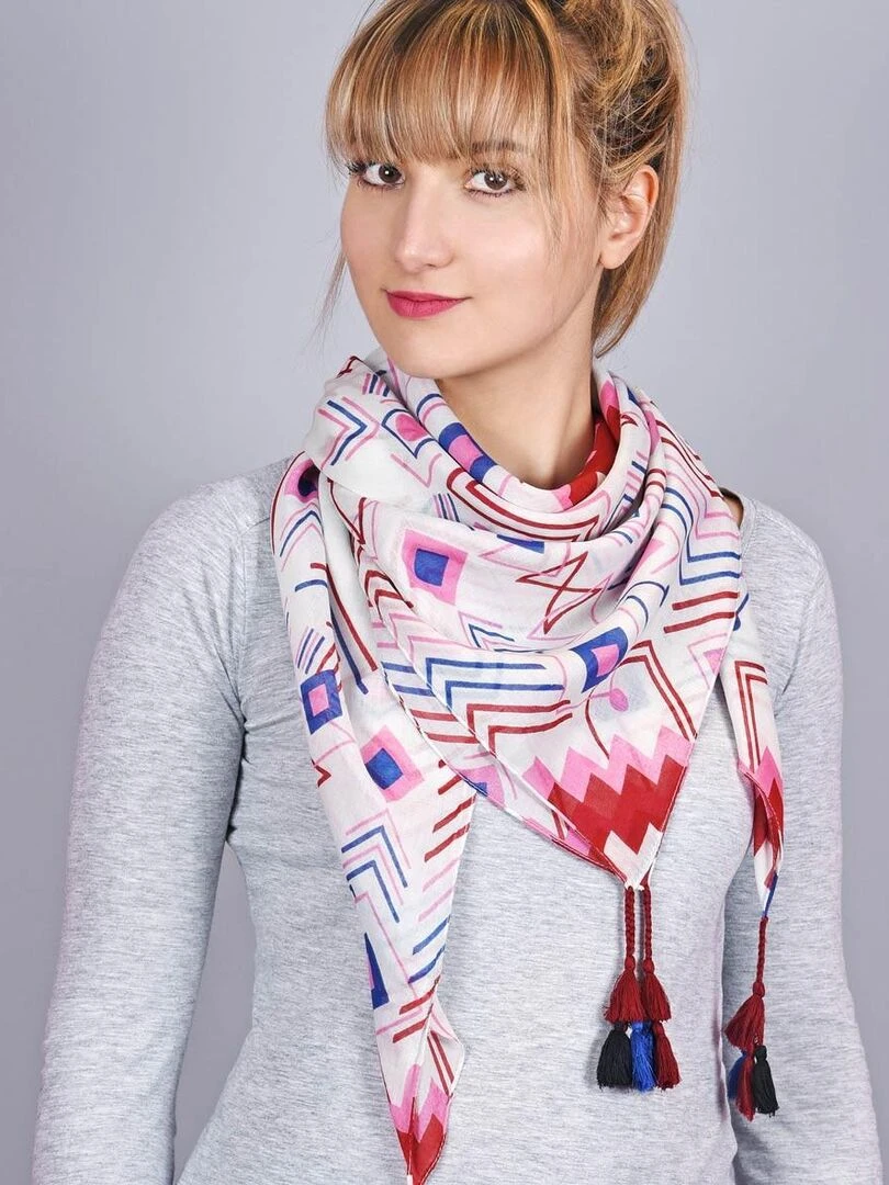 Foulard carré Tijana Rouge