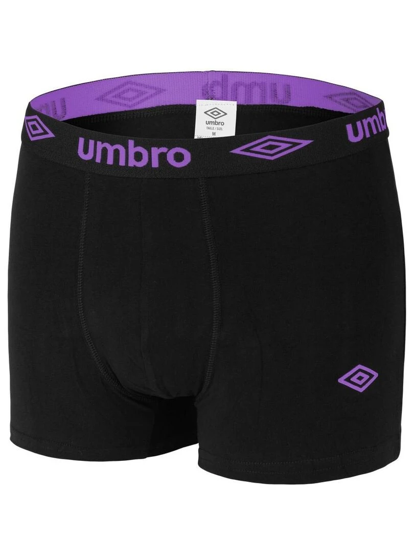 Lot de 4 Boxers coton homme uni Umbro   Noir