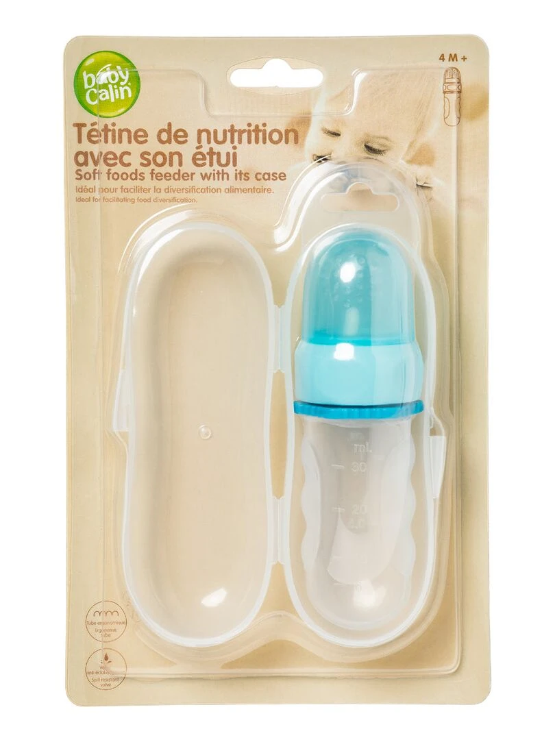 Tétine de nutrition + Etui   Bleu
