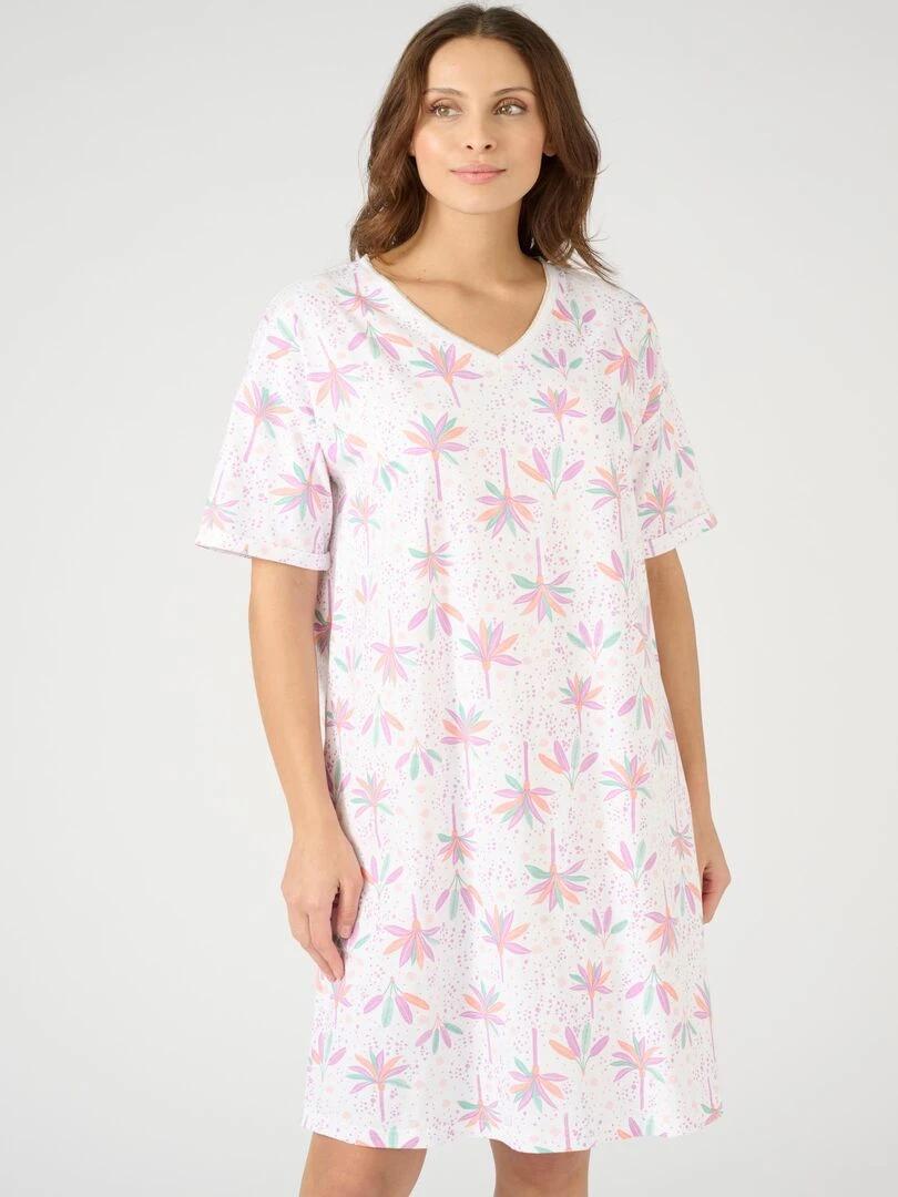 Chemise de nuit maille jersey pur coton Damart Orange