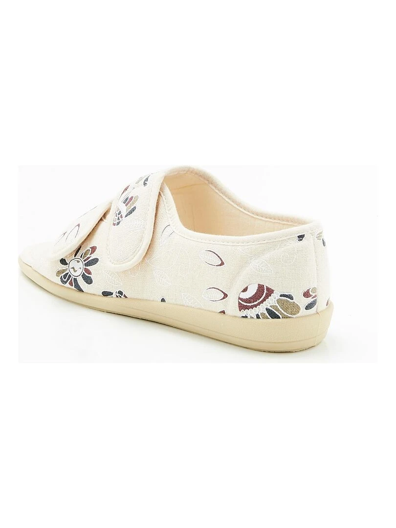 Sandales d'intérieur à scratch   Damart   Bleu foncé