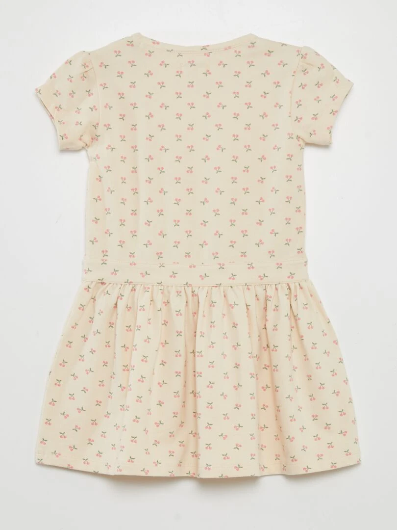 Robe évasée à nœud Beige