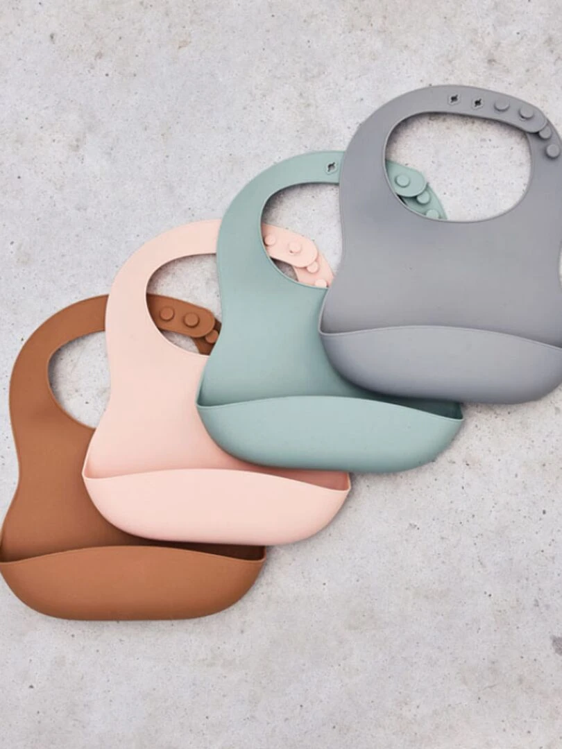 Bavoir en silicone Ash green vert Vert