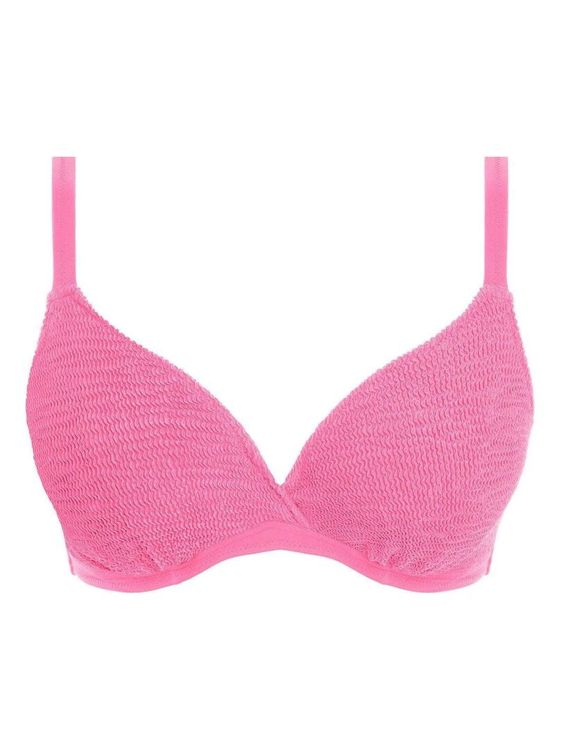 Haut de maillot texturé à armatures Ibiza waves   Rose