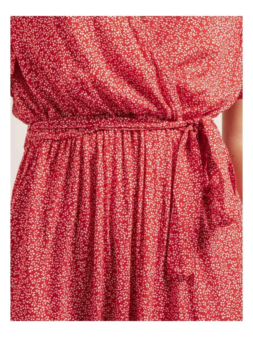 Robe courte motifs ILOFTI   Rouge