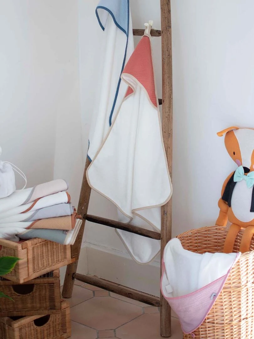 Cape de bain en gaze de coton  Jeanne   Marron