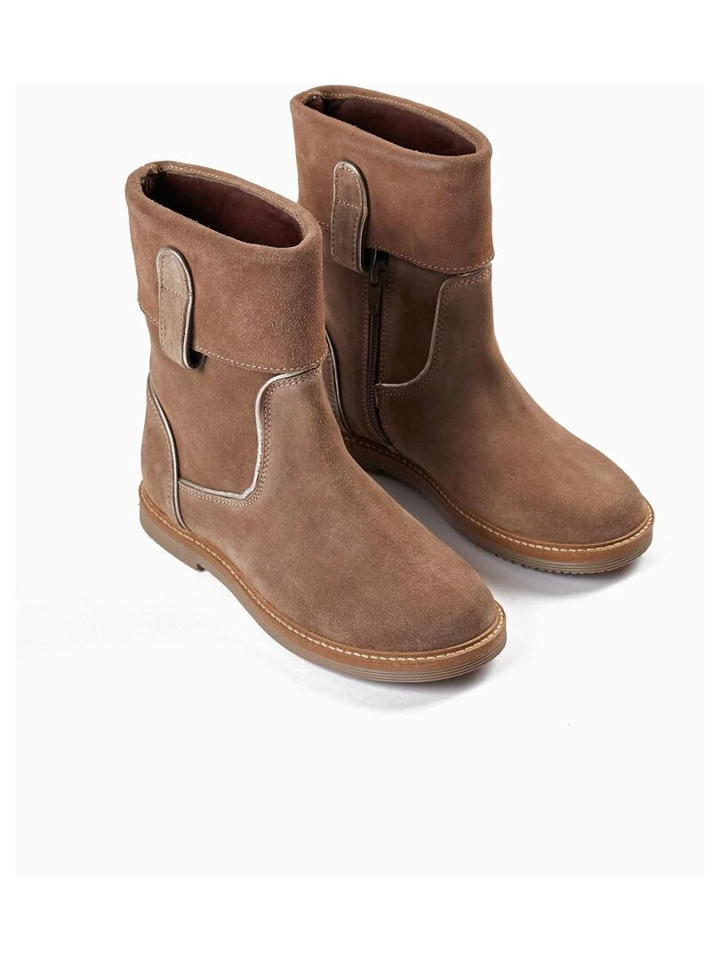 Bottes en daim pour Fille ACE CLUBS Beige foncé