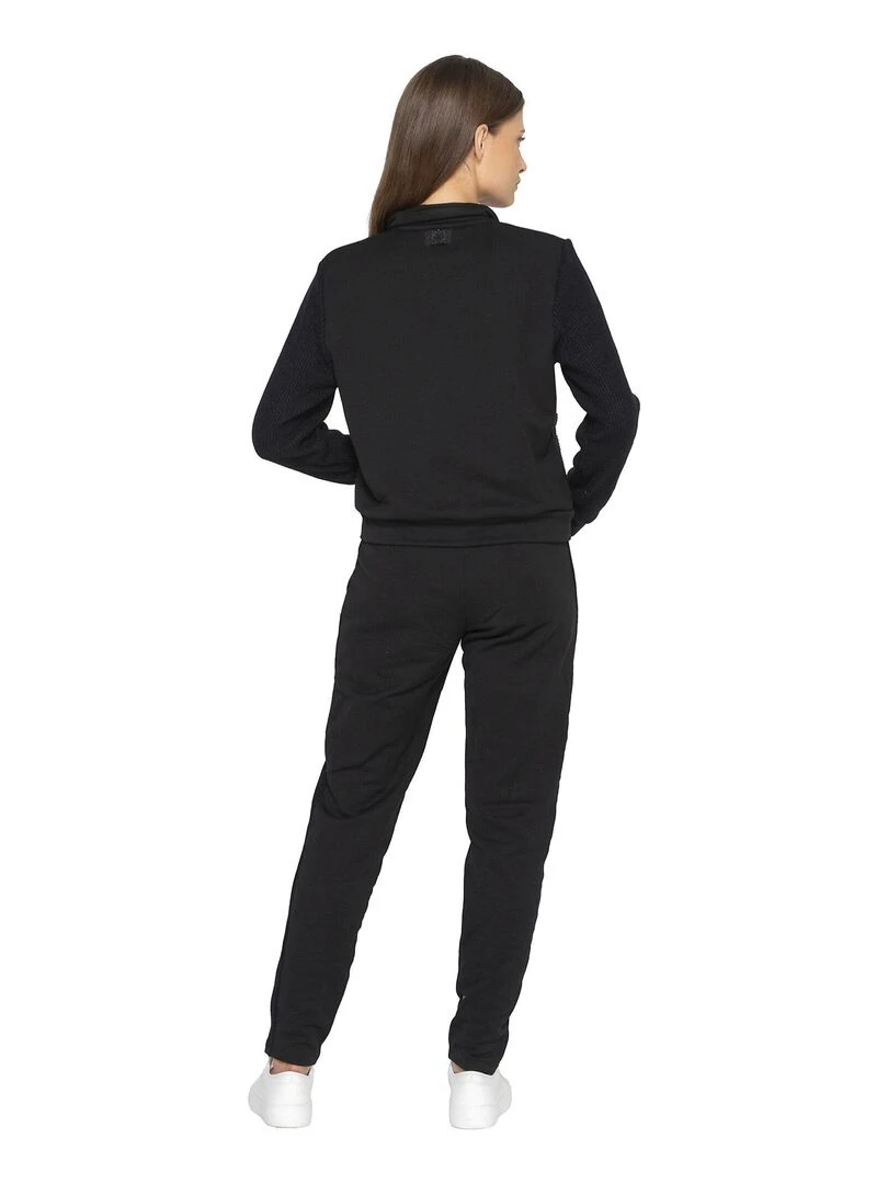 Sweat zippé à manches longues Sweetened   Noir