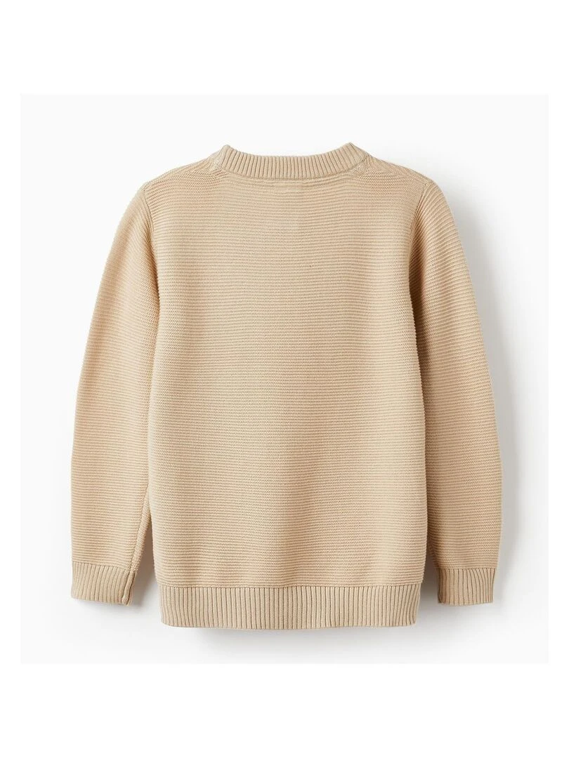 Pull en Maille de Coton pour Garçon ATLANTIC COMPANY Beige clair