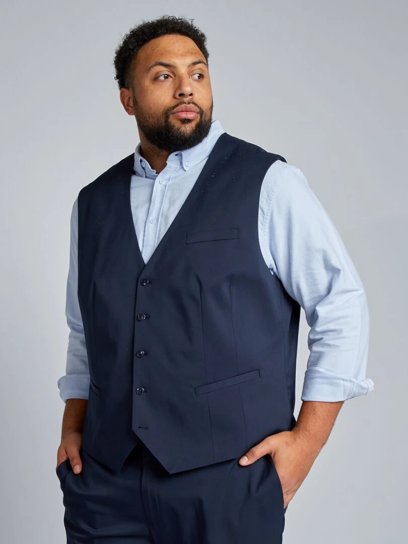 Gilet de costume slim Marine