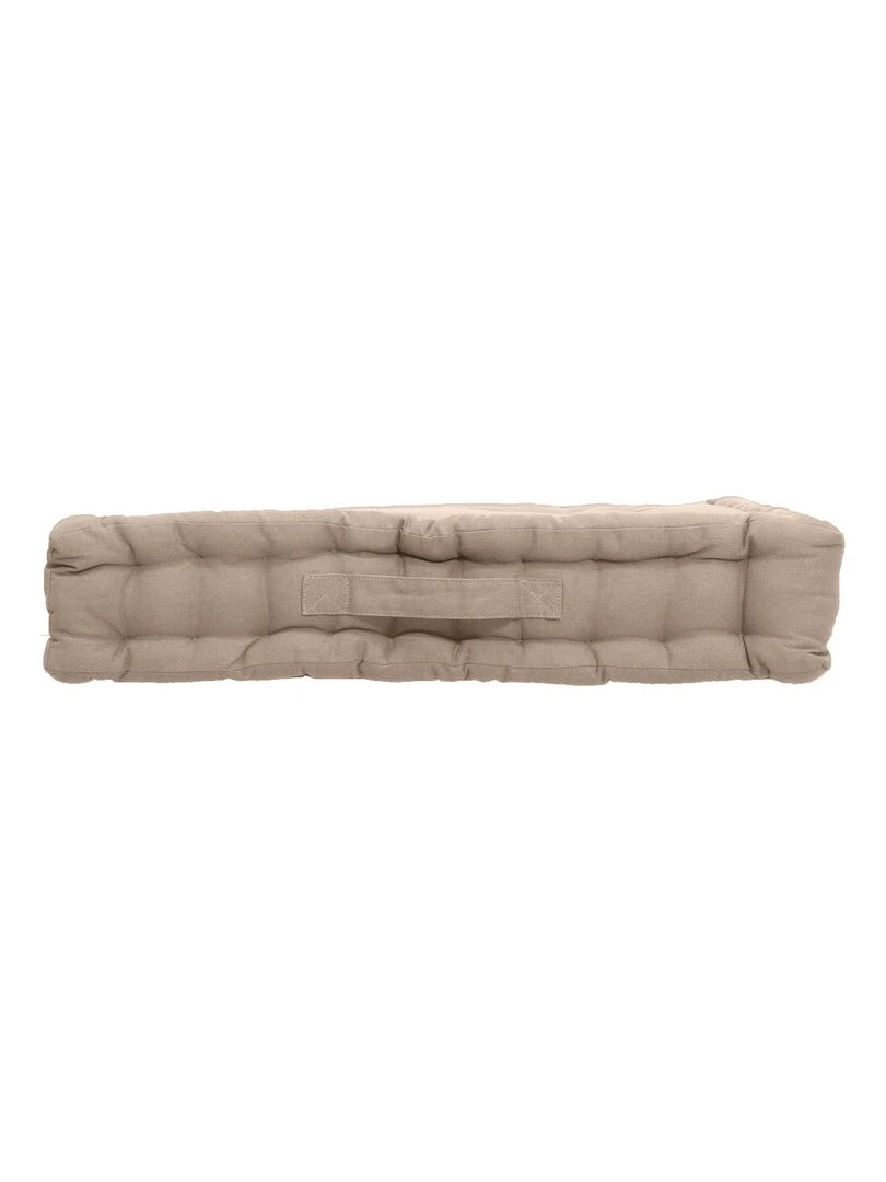 Coussin de sol uni en pur coton Beige