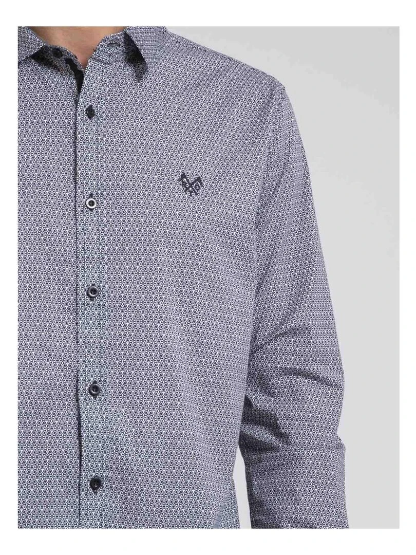 Chemise manches longues motifs TIROPOLI   Gris