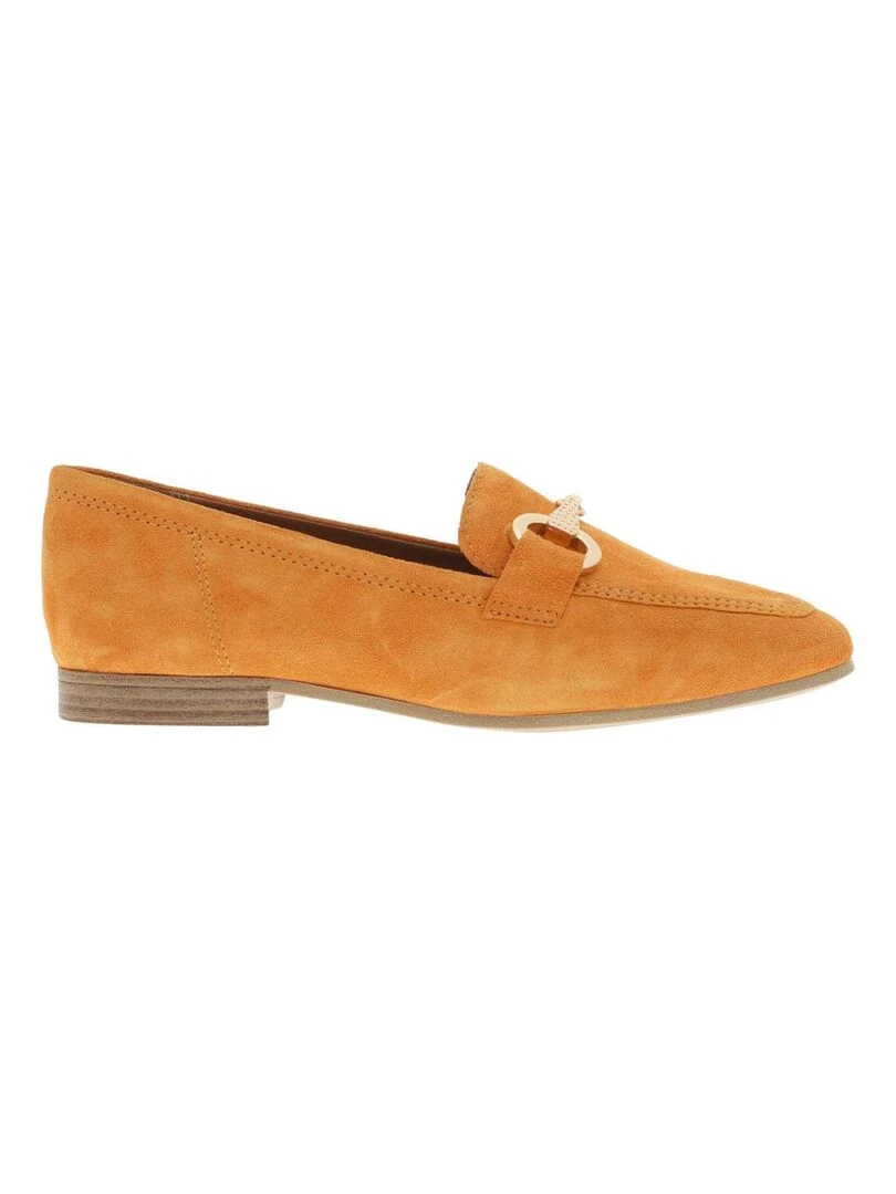 TAMARIS Mocassins cuir nubuck talon plat Orange