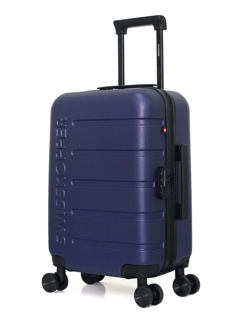 SWISS KOPPER VALISE CABINE ABS AIGLE 4 ROUES 55 CM Bleu marine