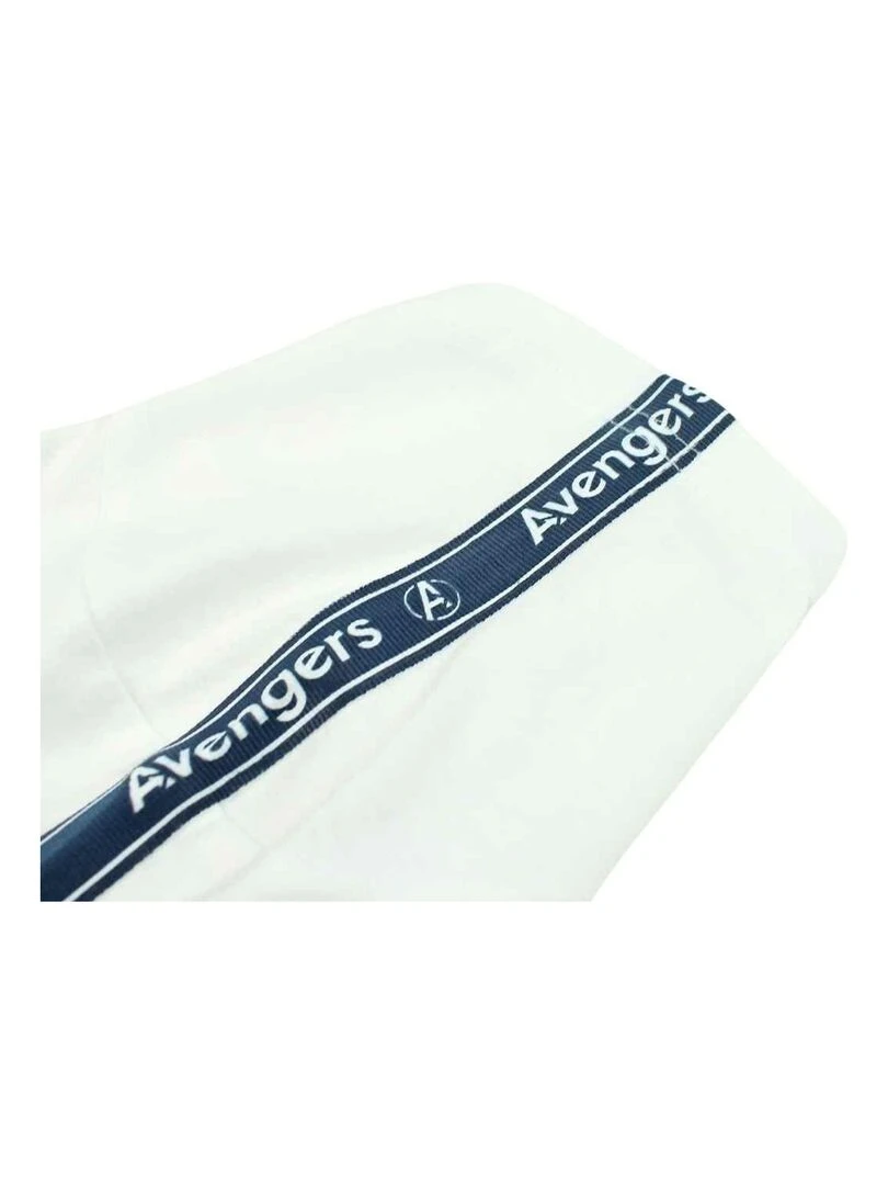 Avengers   T shirt garçon imprimé Avengers en coton   Blanc