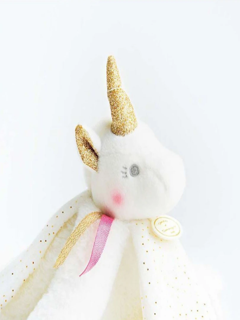 Coffret doudou plat licorne or Le doudou (22 cm) N/A