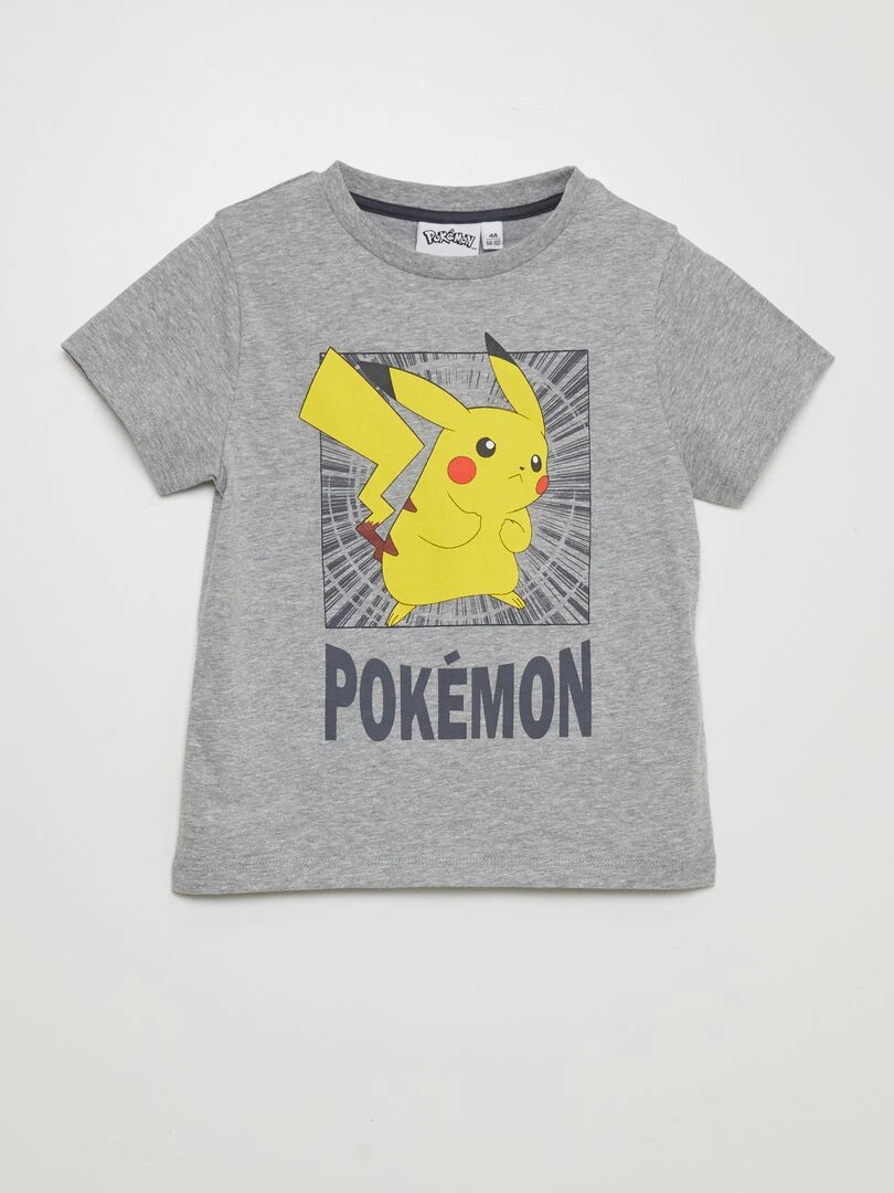 Ensemble pyjama court 'Pokémon'   2 pièces   Gris