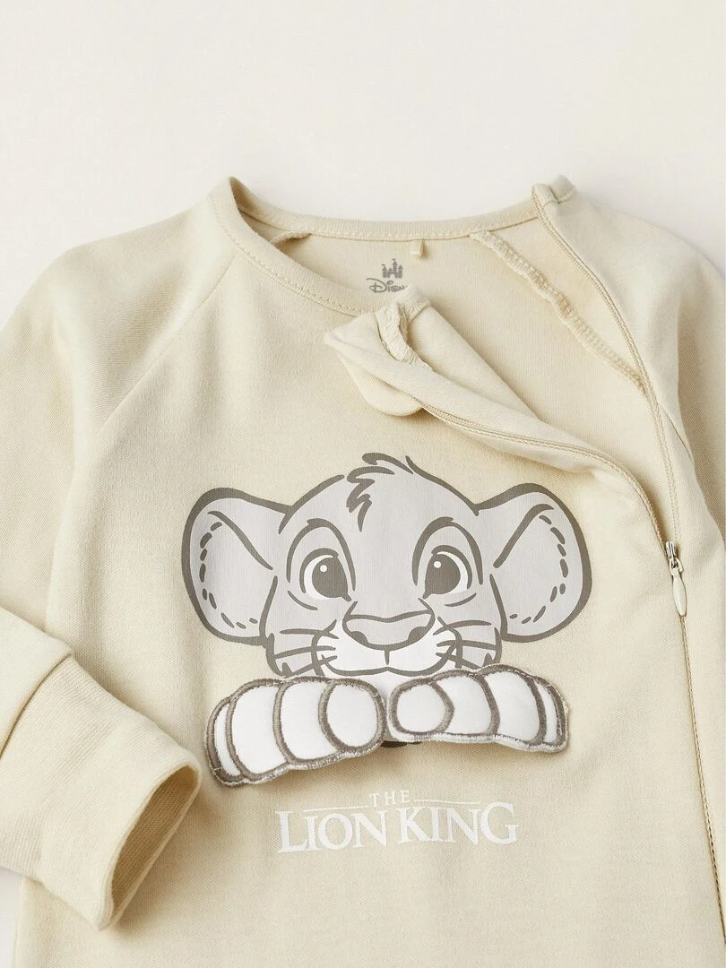 Grenouillère en coton avec des pattes en 3D pour bébé garçon 'Lion King'  DISNEY CLASSICS   Beige clair