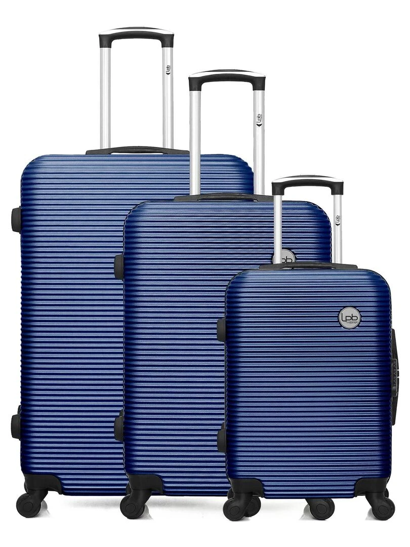 LPB Set de 3 ABS MUNICH 4 Roues Bleu marine